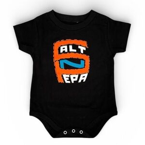 Salt N Pepa S-N-P Logo Baby Onesie 18M Black MDNY Merch Direct NWT